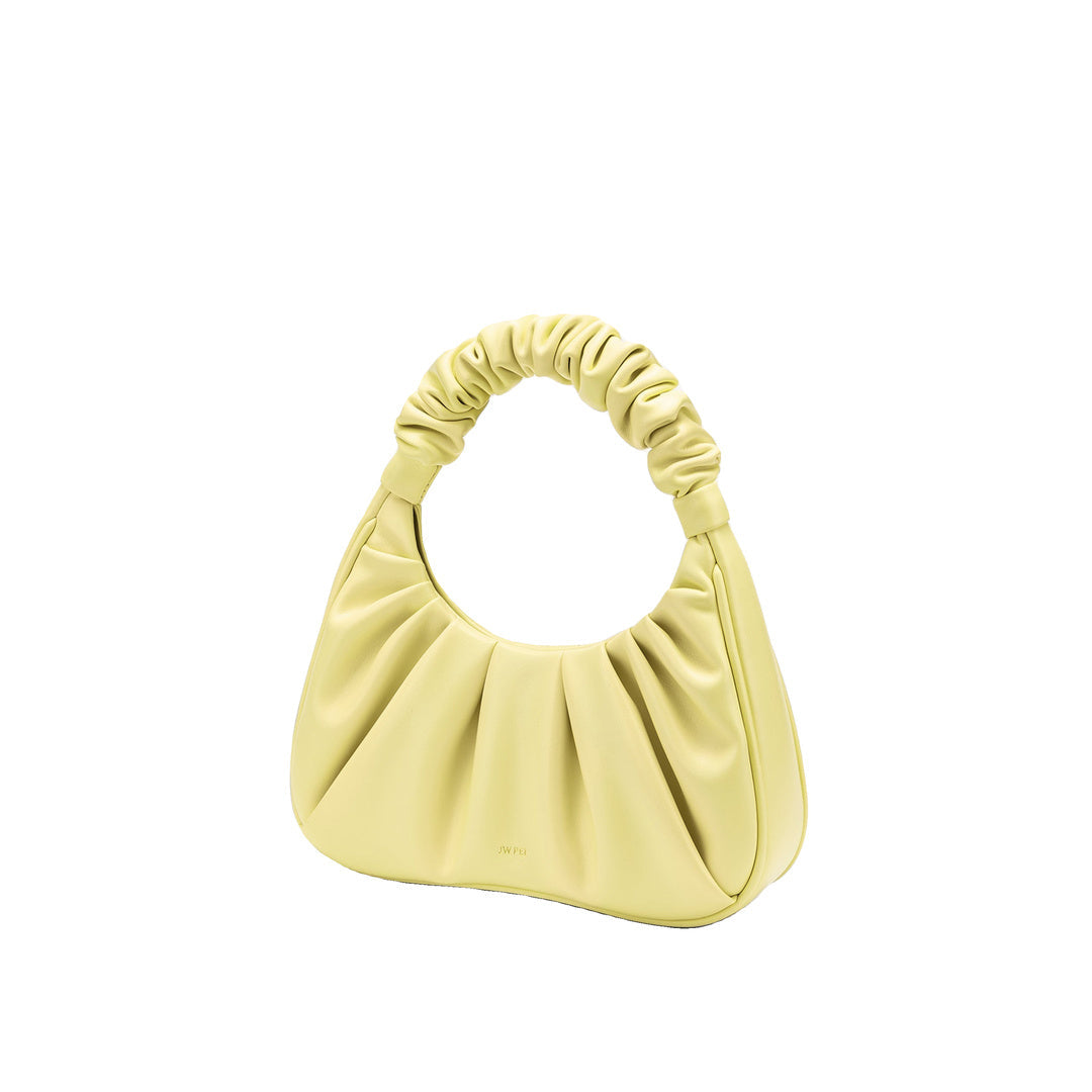 JW PEI Gabbi Ruched Hobo Handbag - Light Yellow by JW PEI