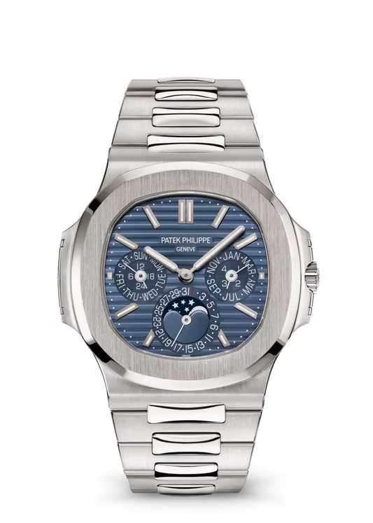 Patek Philippe Nautilus 5740/1G-001 White Gold Perpetual Calendar Blue Dial Watch - Zeuskicks