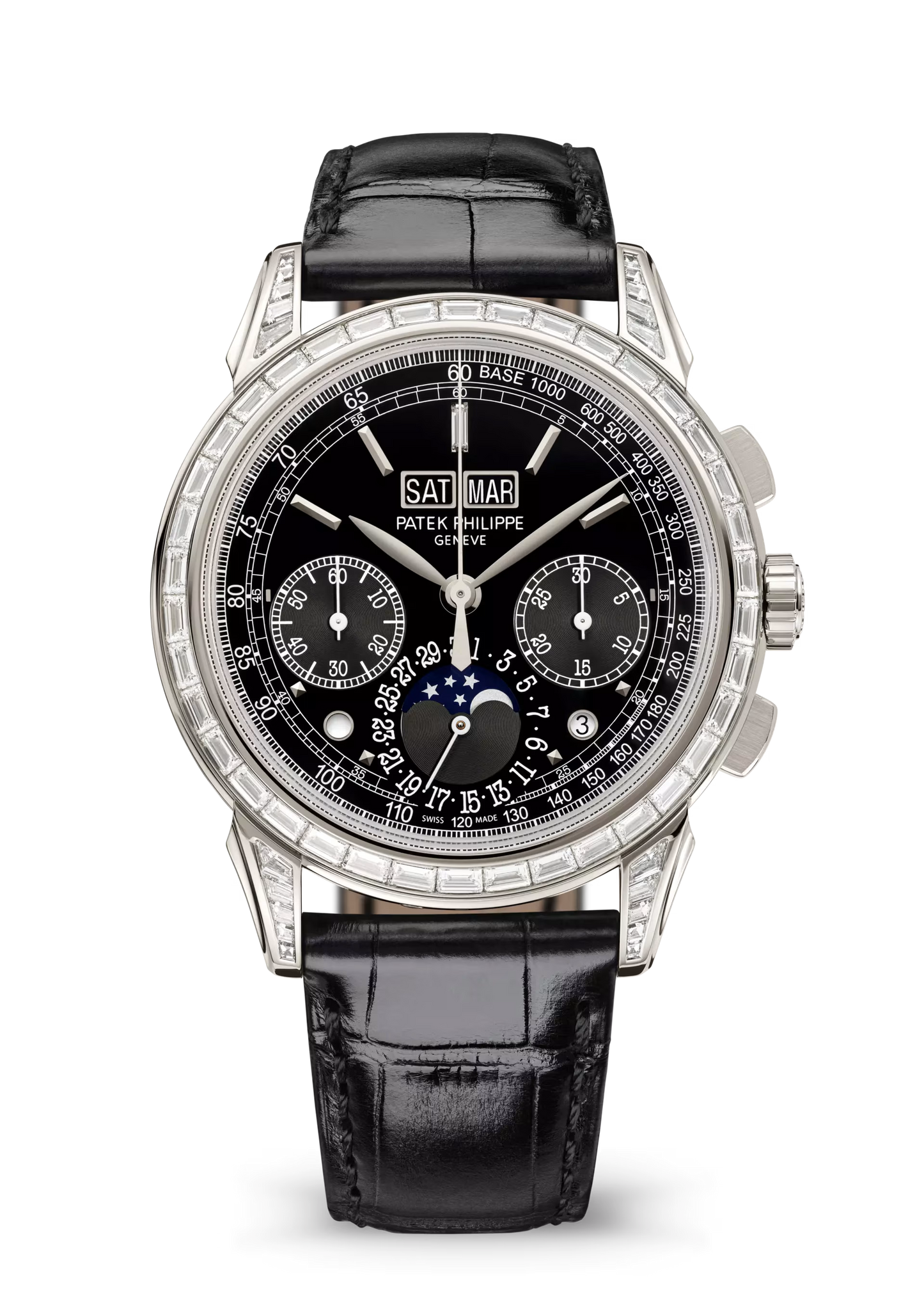 Men’s Patek Philippe 5271P-010 Perpetual Calendar Chronograph Platinum Diamond Watch