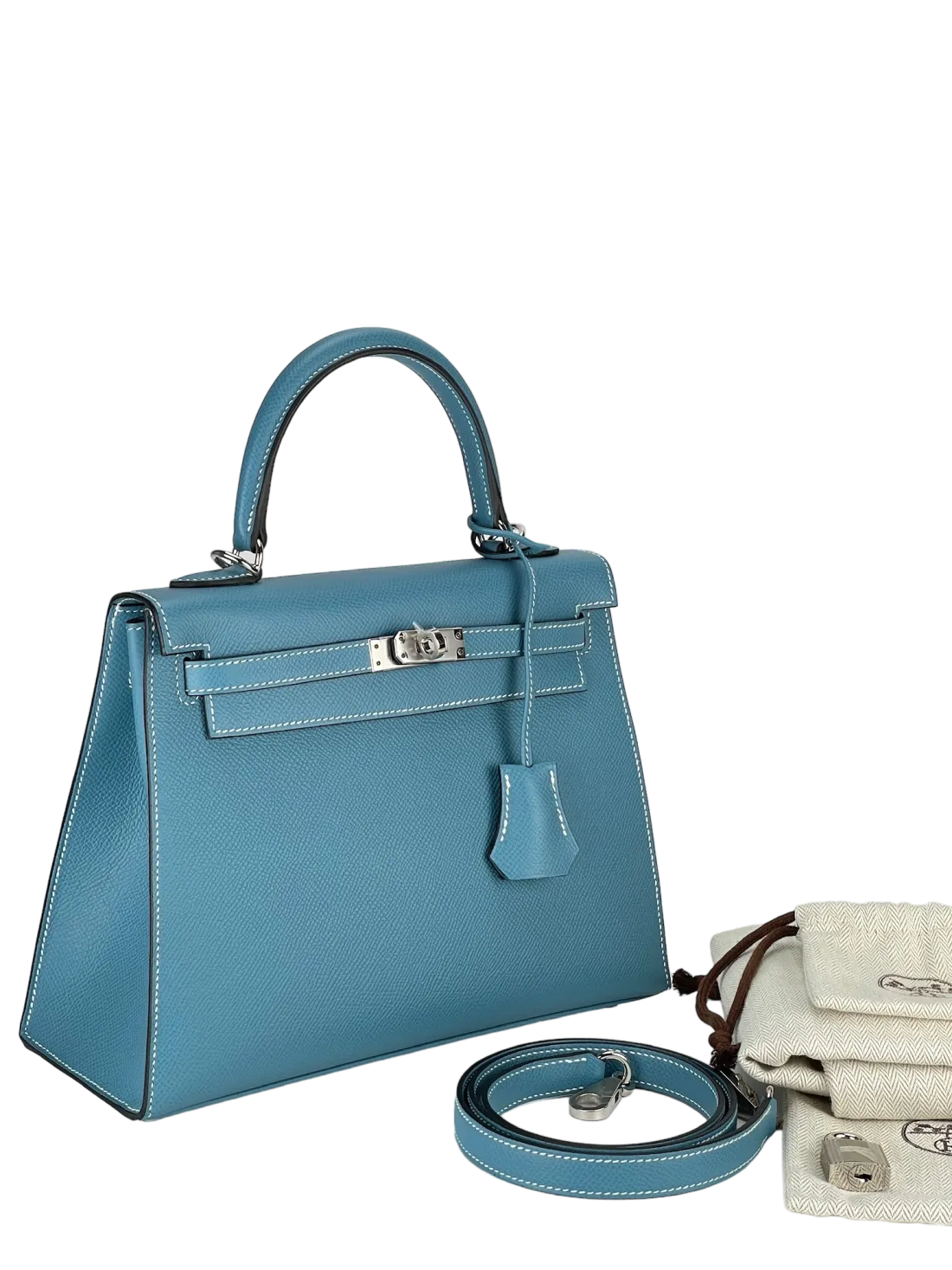 Hermès Kelly 25 – New Blue Jean Epsom Leather with Palladium Hardware - Zeuskicks