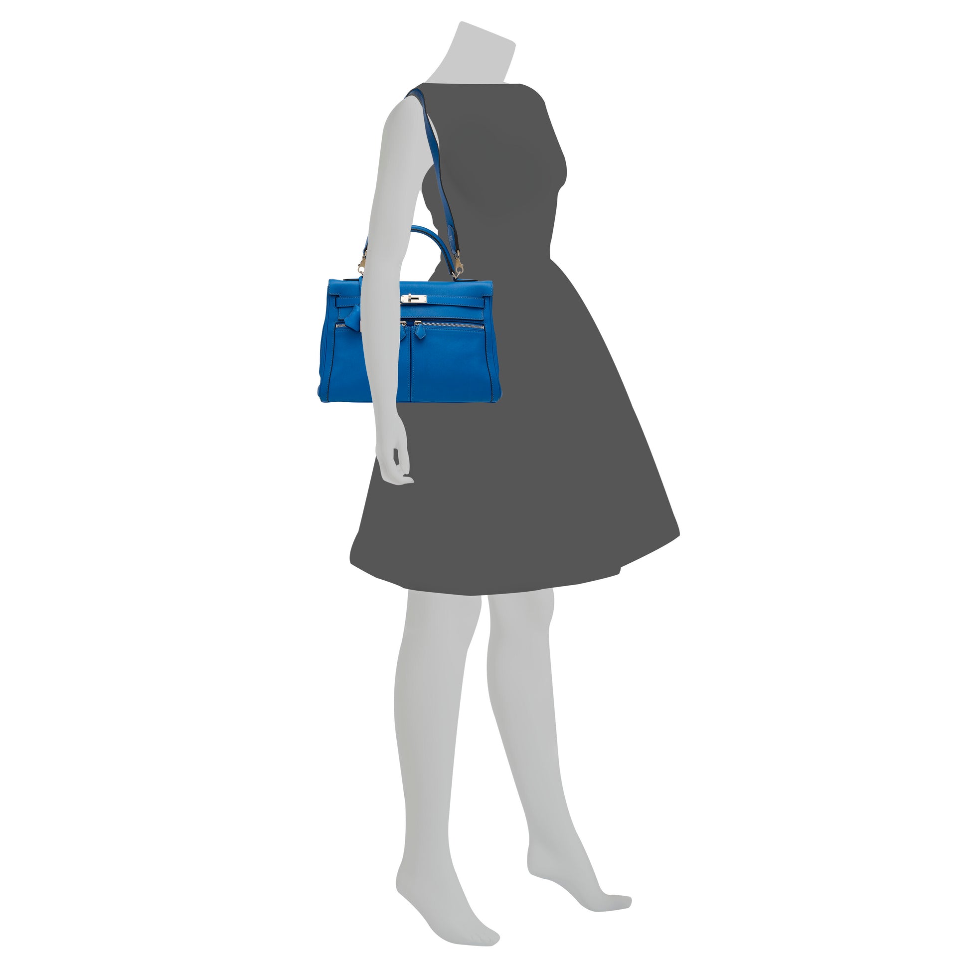 Hermès Kelly Lakis 32 – Bleu Zellige Swift Leather with Palladium Hardware - Zeuskicks