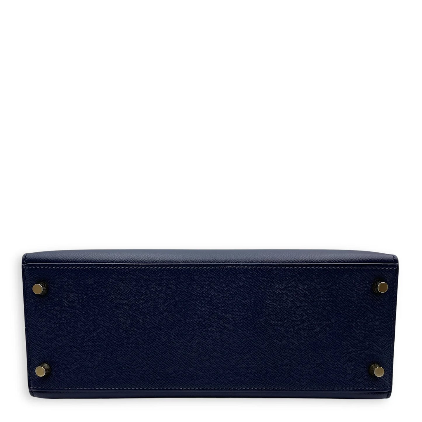 Hermès HSS Sellier Kelly 28 – Epsom Leather in Blue Sapphire/Craie with Brushed Gold Hardware - Zeuskicks