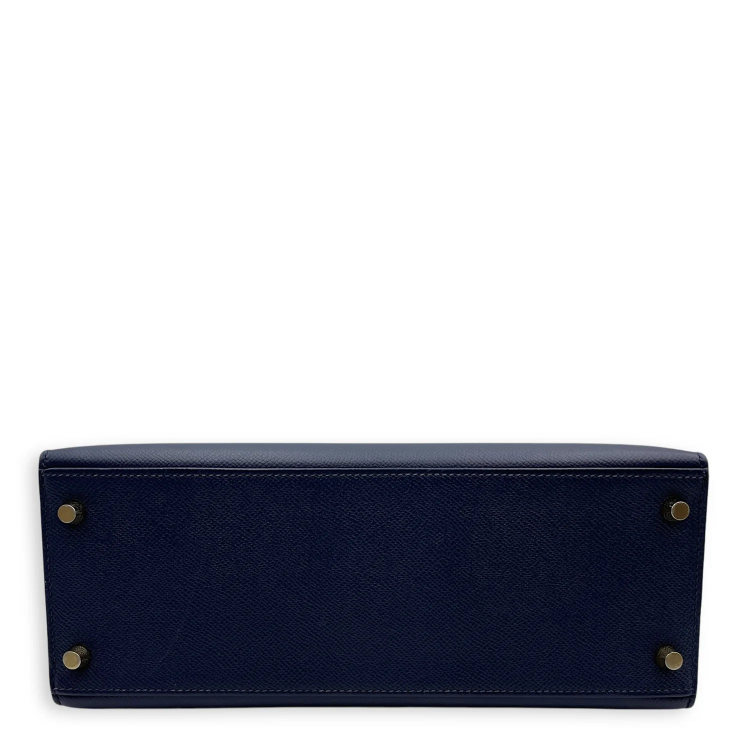 Hermès HSS Sellier Kelly 28 – Epsom Leather in Blue Sapphire/Craie with Brushed Gold Hardware - Zeuskicks