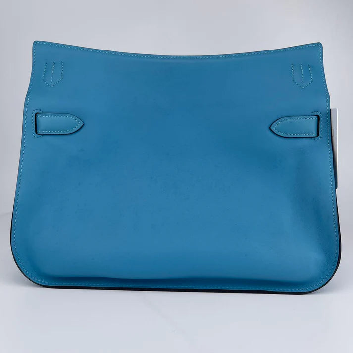 Hermès Gypsy 28 Bag – Epsom Leather in Aegean Blue with Silver Hardware - Zeuskicks