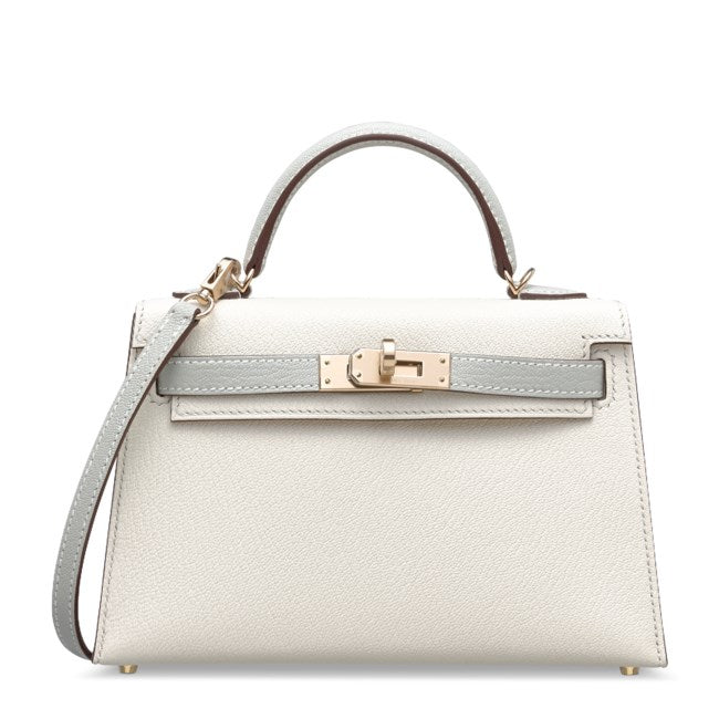 Hermès Mini Kelly 20 II – Nata & Gris Perle Chèvre Leather - Zeuskicks