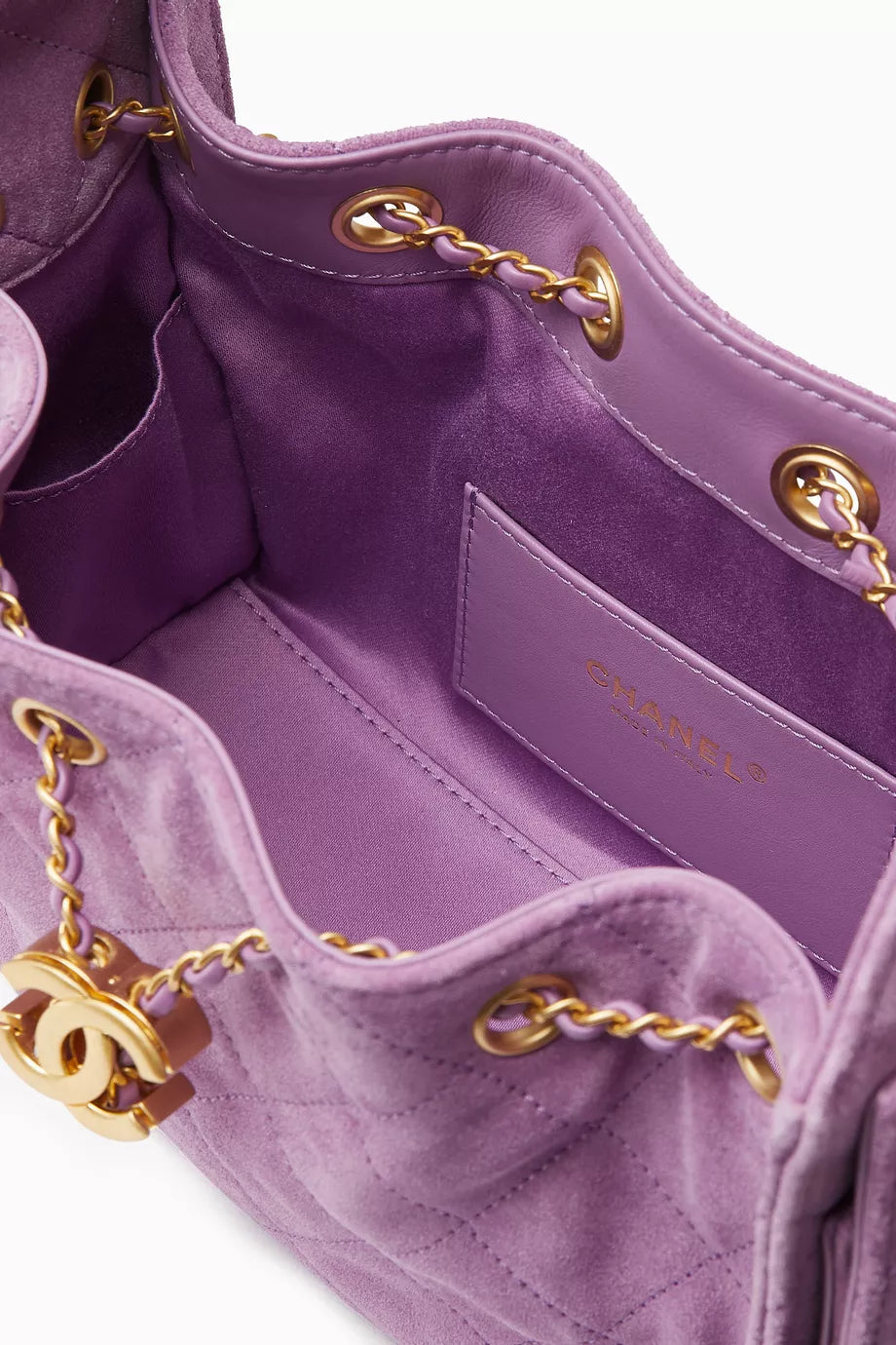 Chanel 25 Mini Handbag – Purple Suede & Calfskin - Zeuskicks