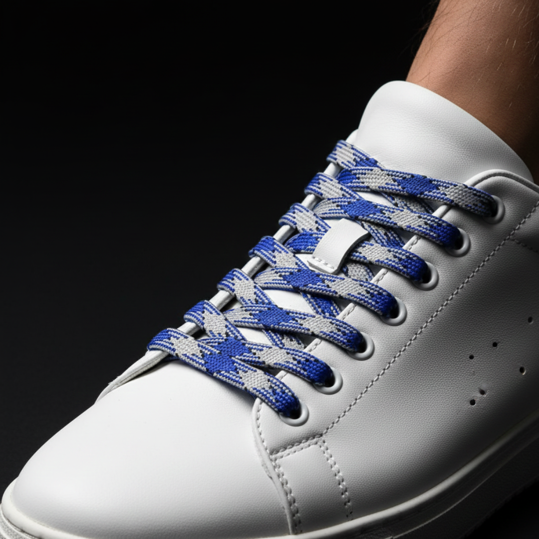 Moonshine Diesel Patterned Flat Laces | Best for Nike, Jordan & Hoka by KNOTTY by KNOTTY
