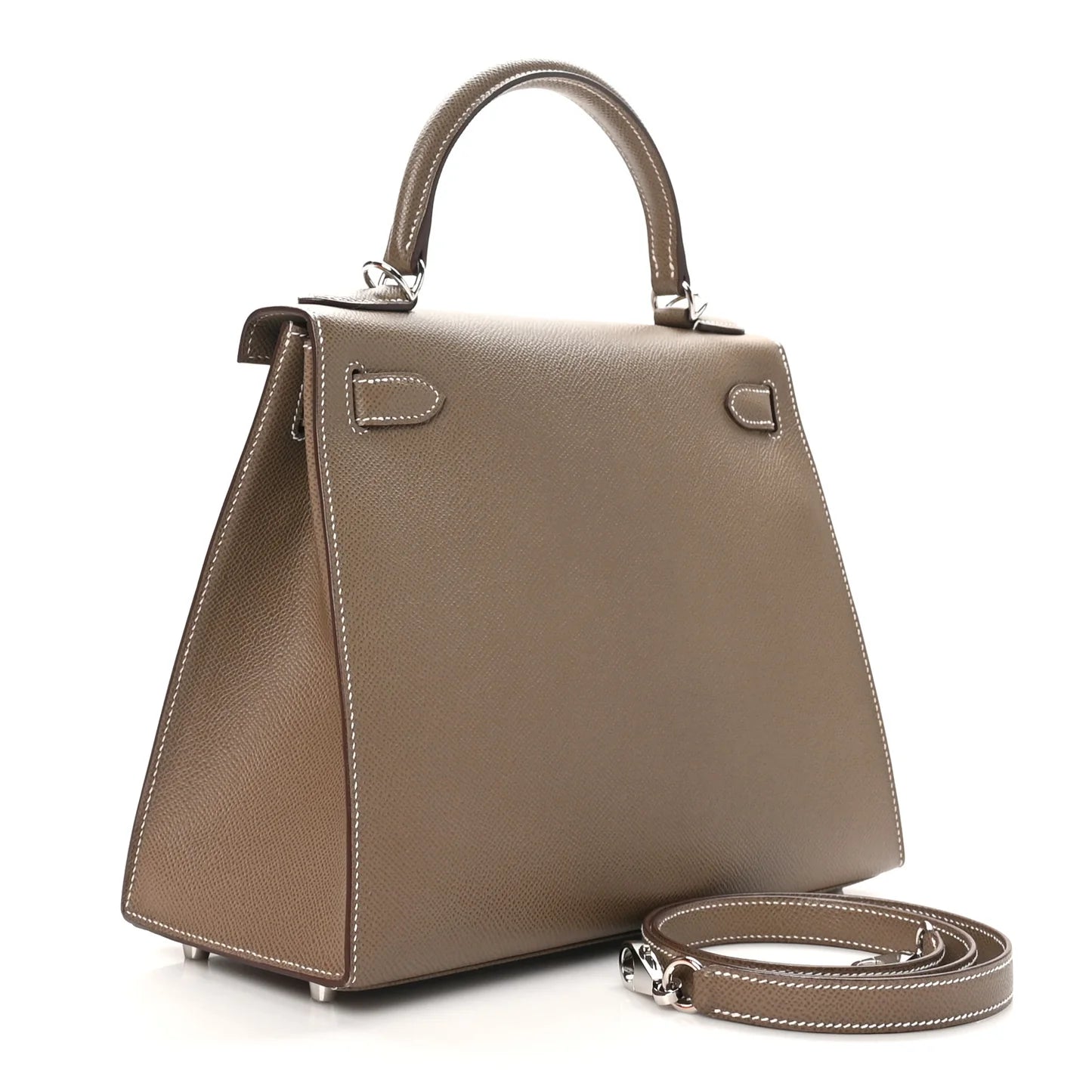 Hermès Kelly Sellier 28 – Epsom Leather in Etoupe with Palladium Hardware - Zeuskicks