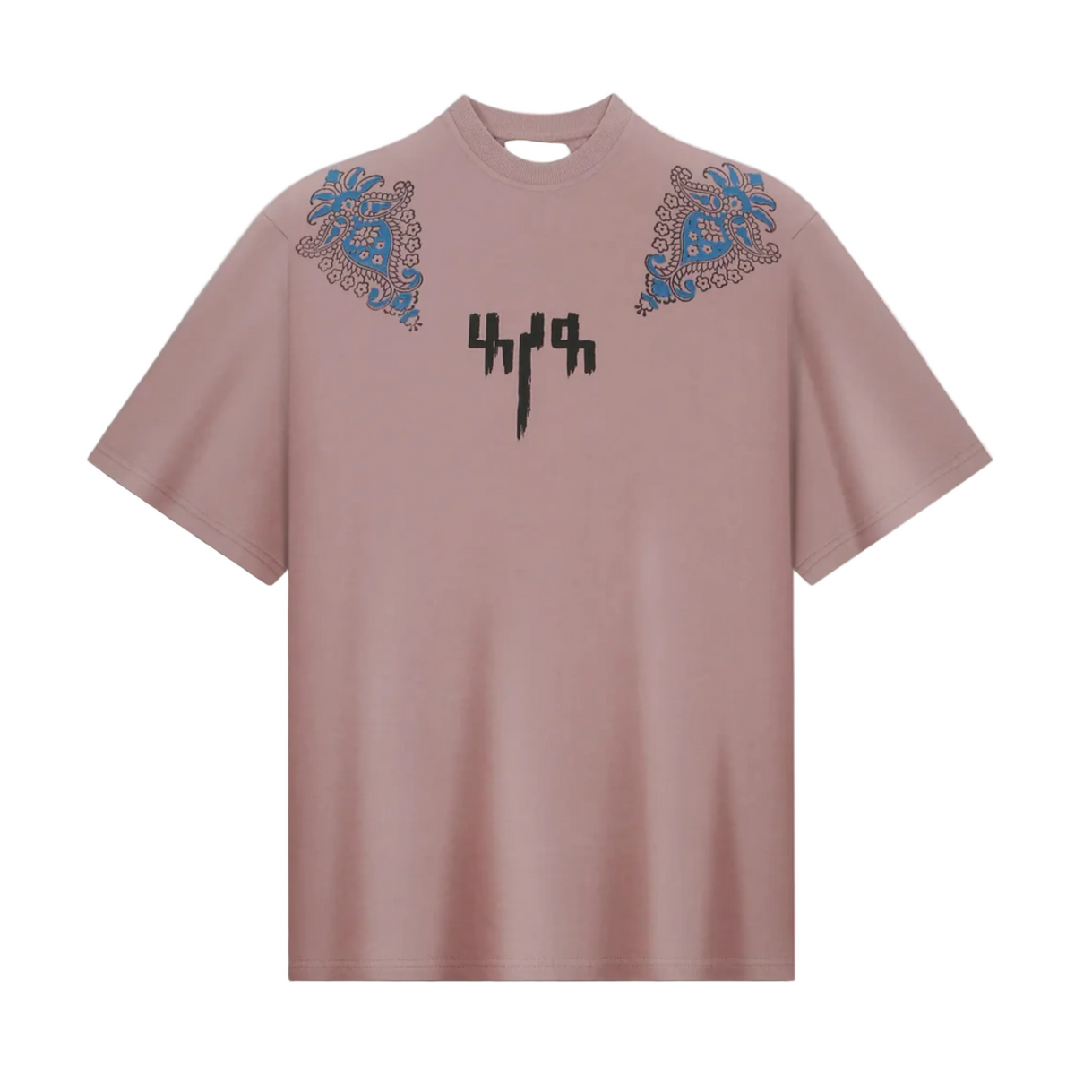 Mauve Block Printed - Tshirt by FARAK