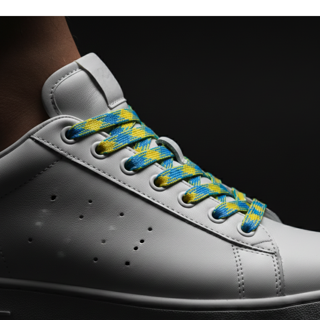 Sour Diesel Patterned Flat Laces | Best for Nike, Jordan & Hoka by KNOTTY by KNOTTY