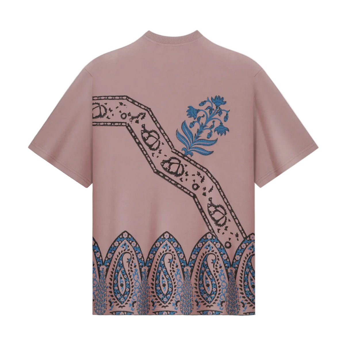 Mauve Block Printed - Tshirt by FARAK
