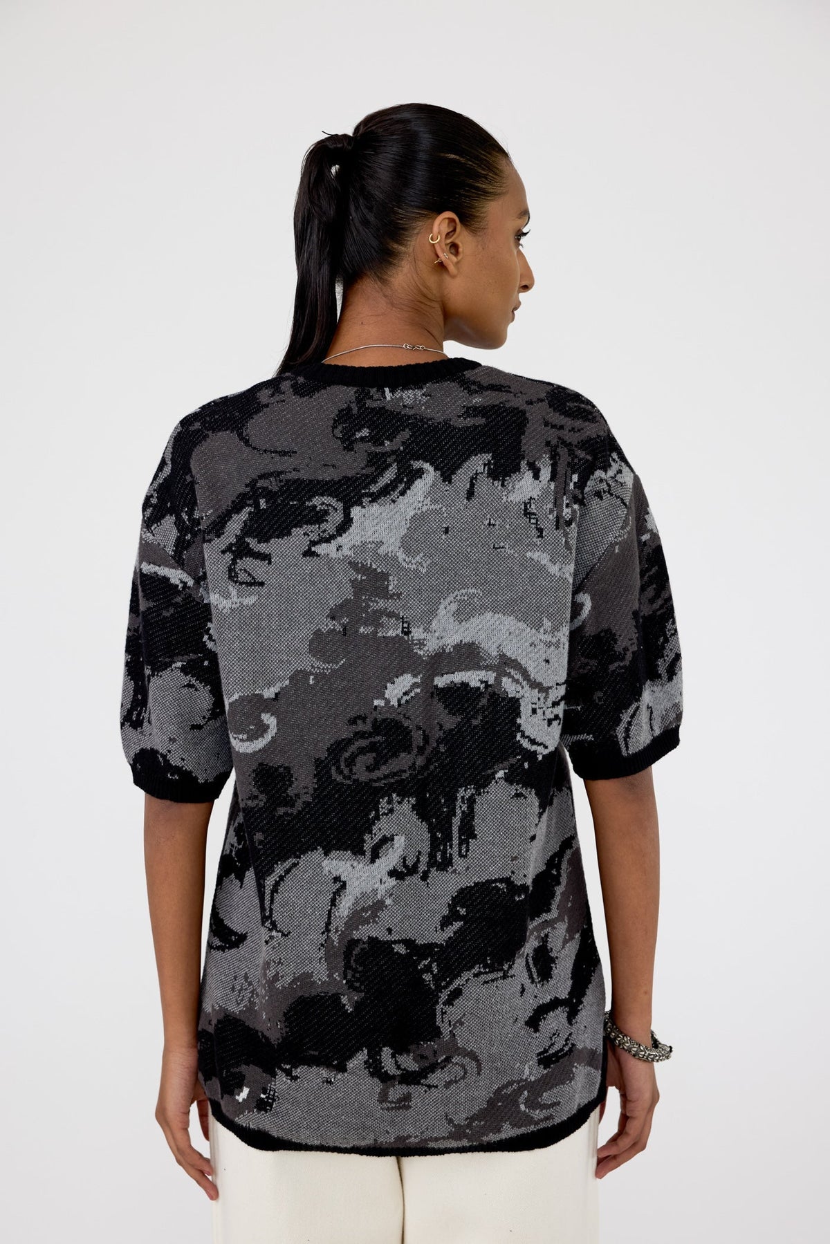 Leap of Faith' jacquard T-shirt by FARAK