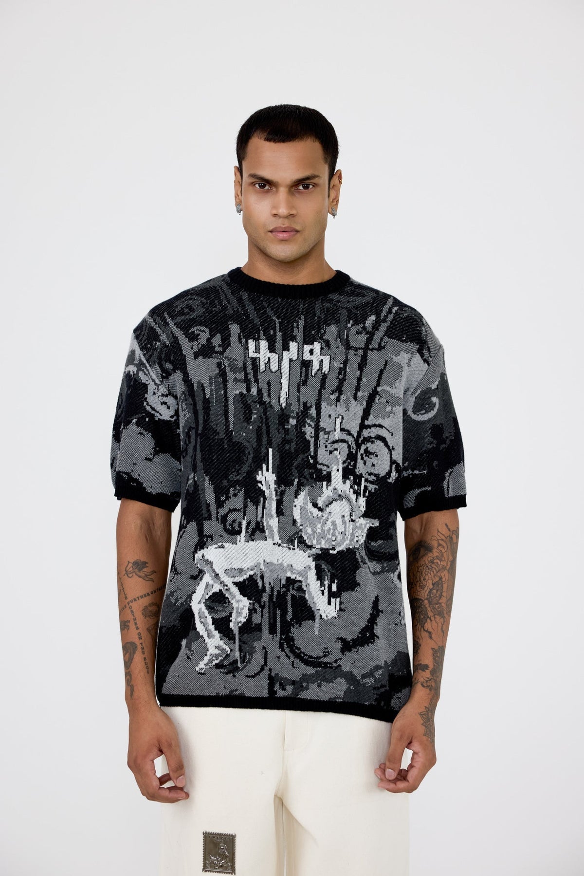 Leap of Faith' jacquard T-shirt by FARAK