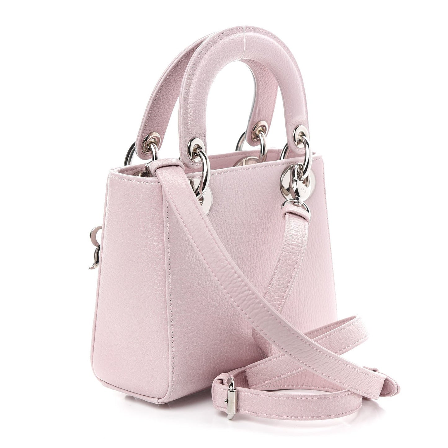 Christian Dior Deerskin Floral Printed Mini Lady Dior – Pink