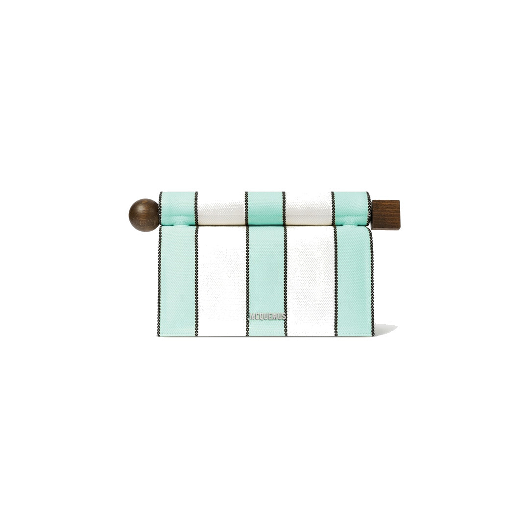jacquemus The Rond Carré clutch Print Stripes White / Mint by jacquemus