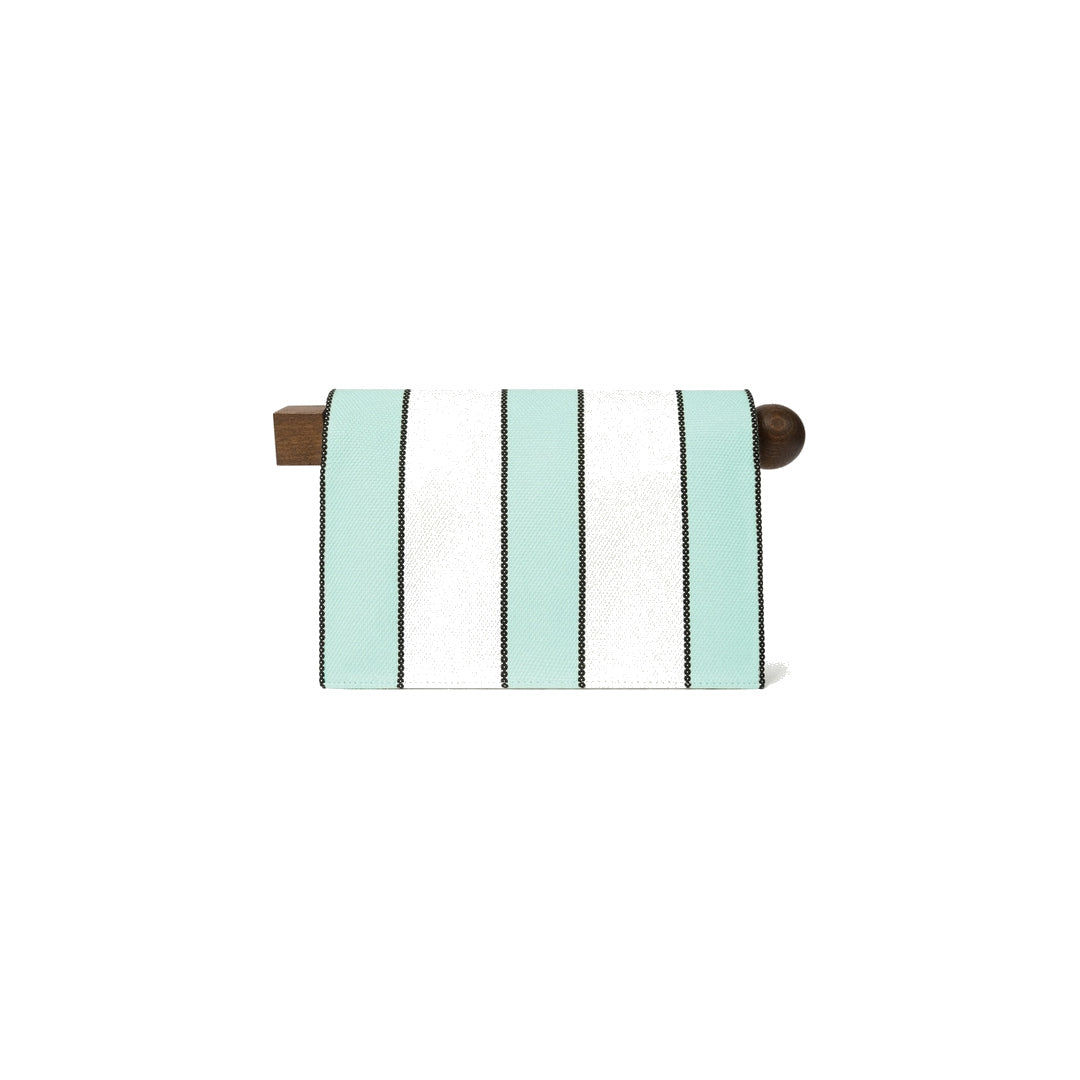 jacquemus The Rond Carré clutch Print Stripes White / Mint by jacquemus