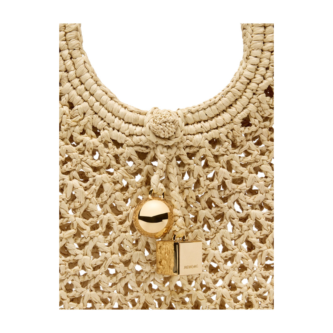 jacquemus The Spiaggia small round bag Natural by jacquemus