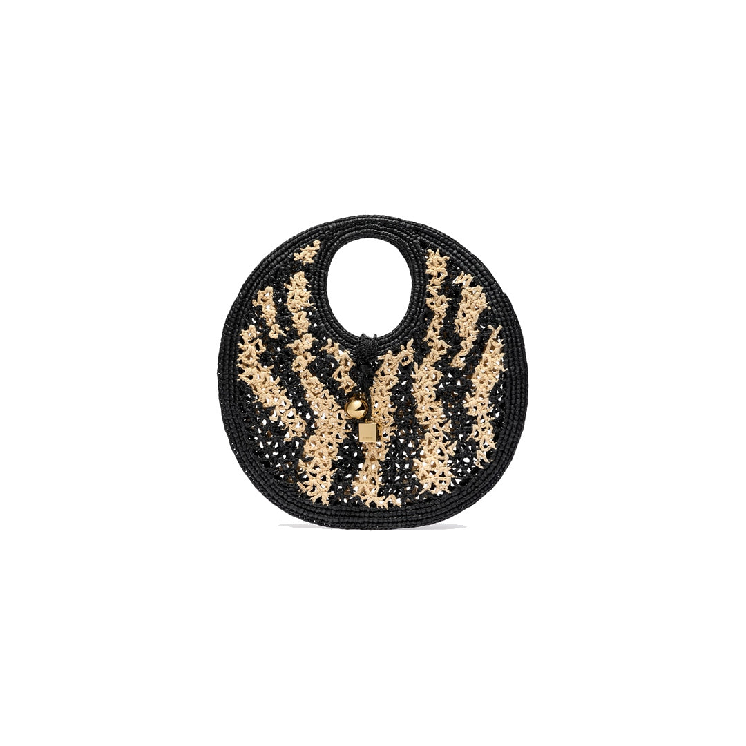 jacquemus The Spiaggia small round bag Natural/Black by jacquemus