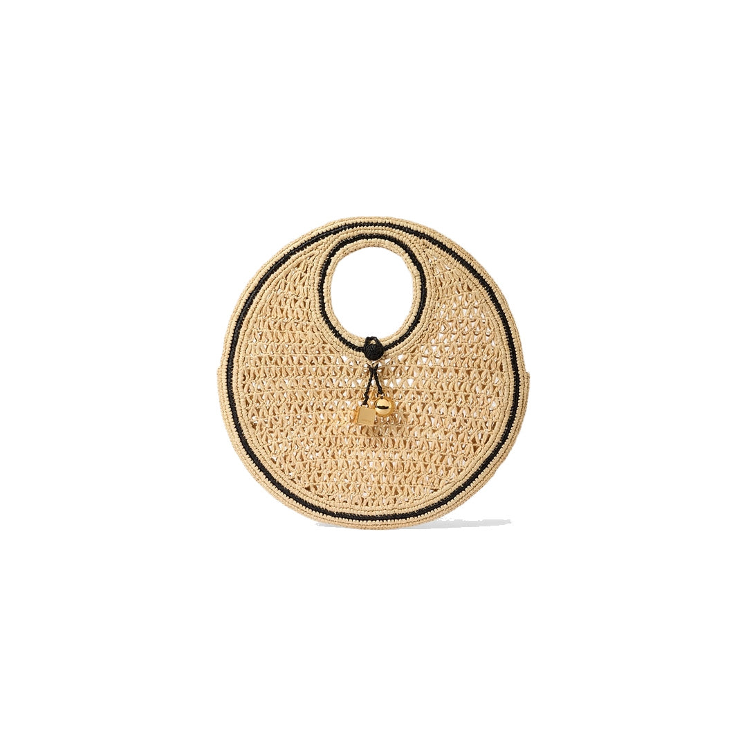 jacquemus The Spiaggia small round bag Natural / Black Details by jacquemus