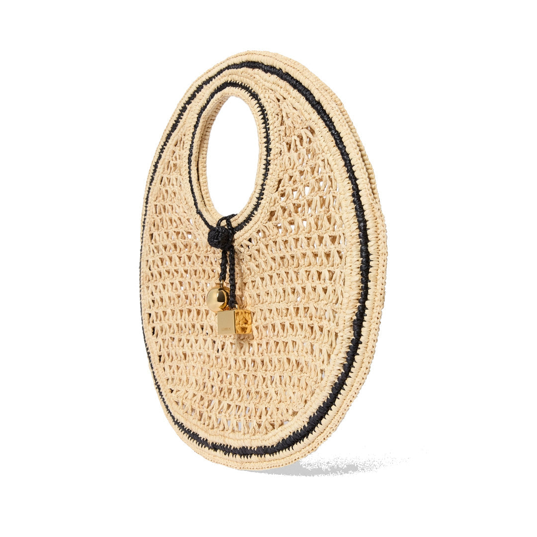 jacquemus The Spiaggia small round bag Natural / Black Details by jacquemus