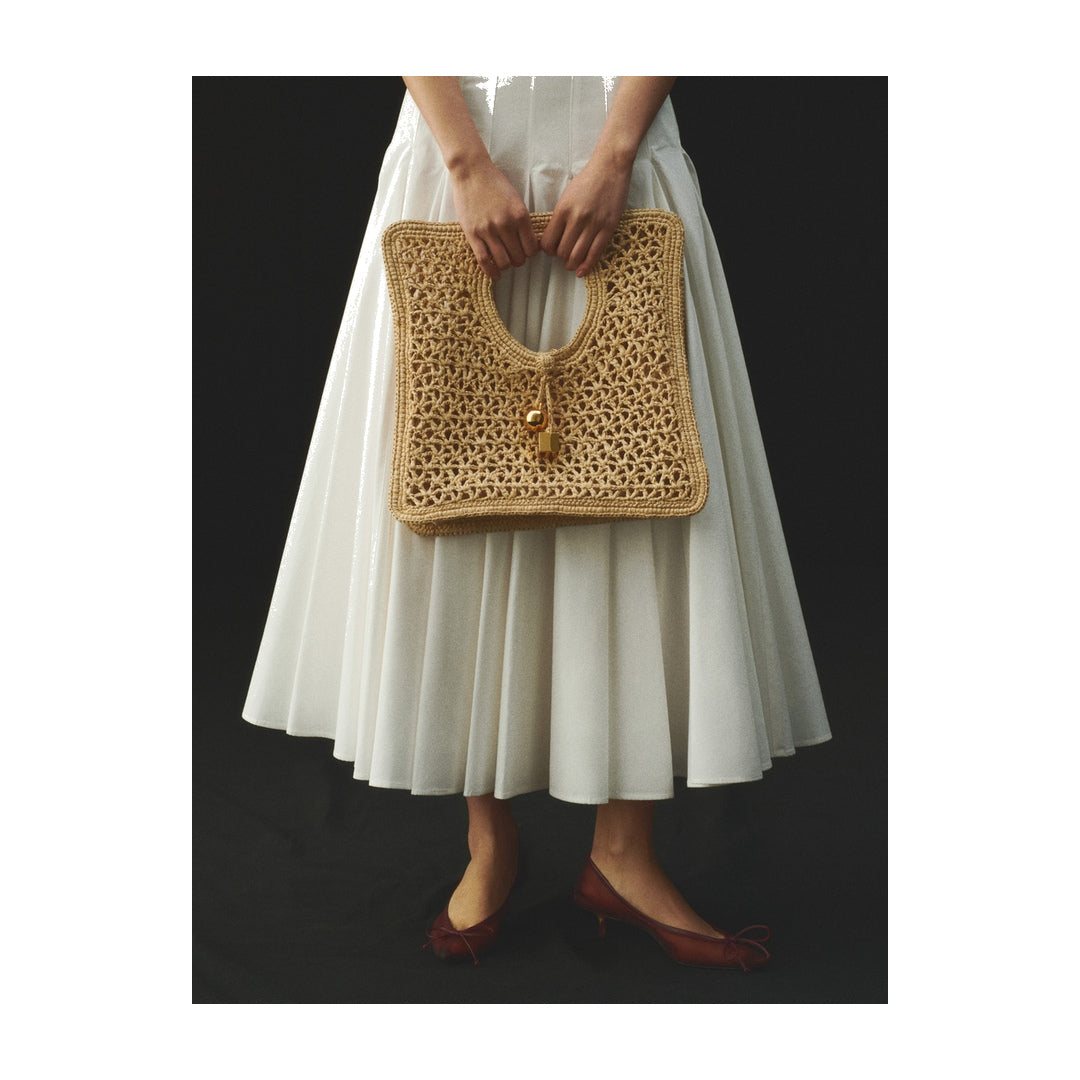 jacquemus The Spiaggia small square bag Natural by jacquemus