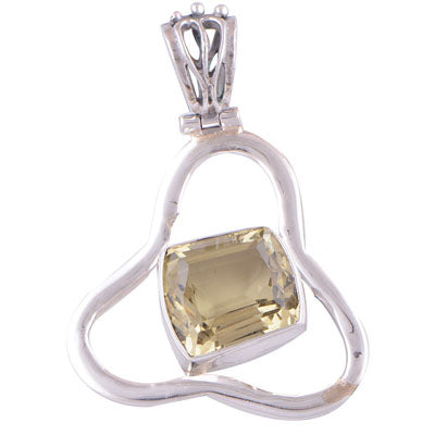 Lemon Topaz 925 Sterling Silver Pendant - R300372-12