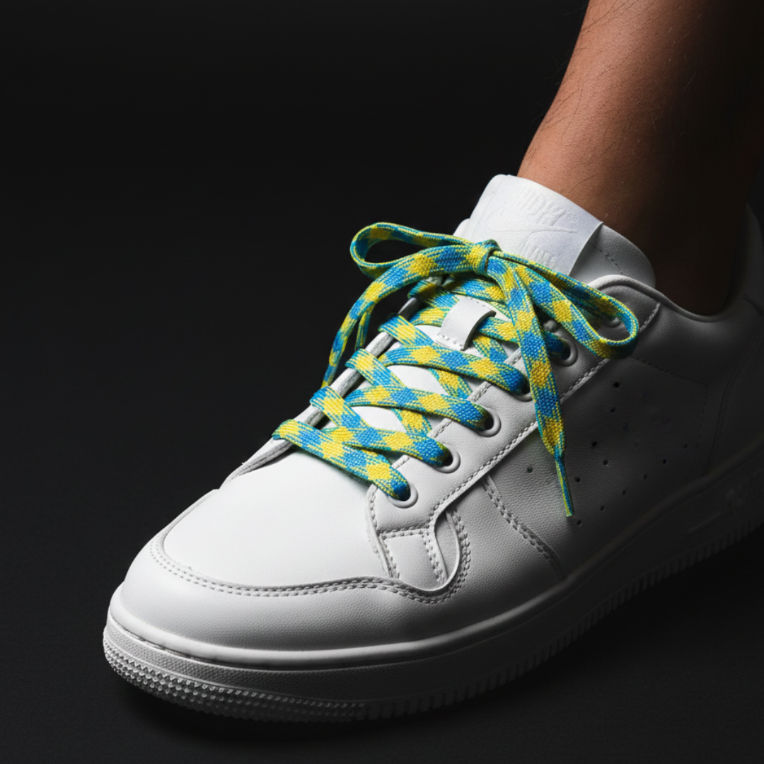 Sour Diesel Patterned Flat Laces | Best for Nike, Jordan & Hoka by KNOTTY by KNOTTY