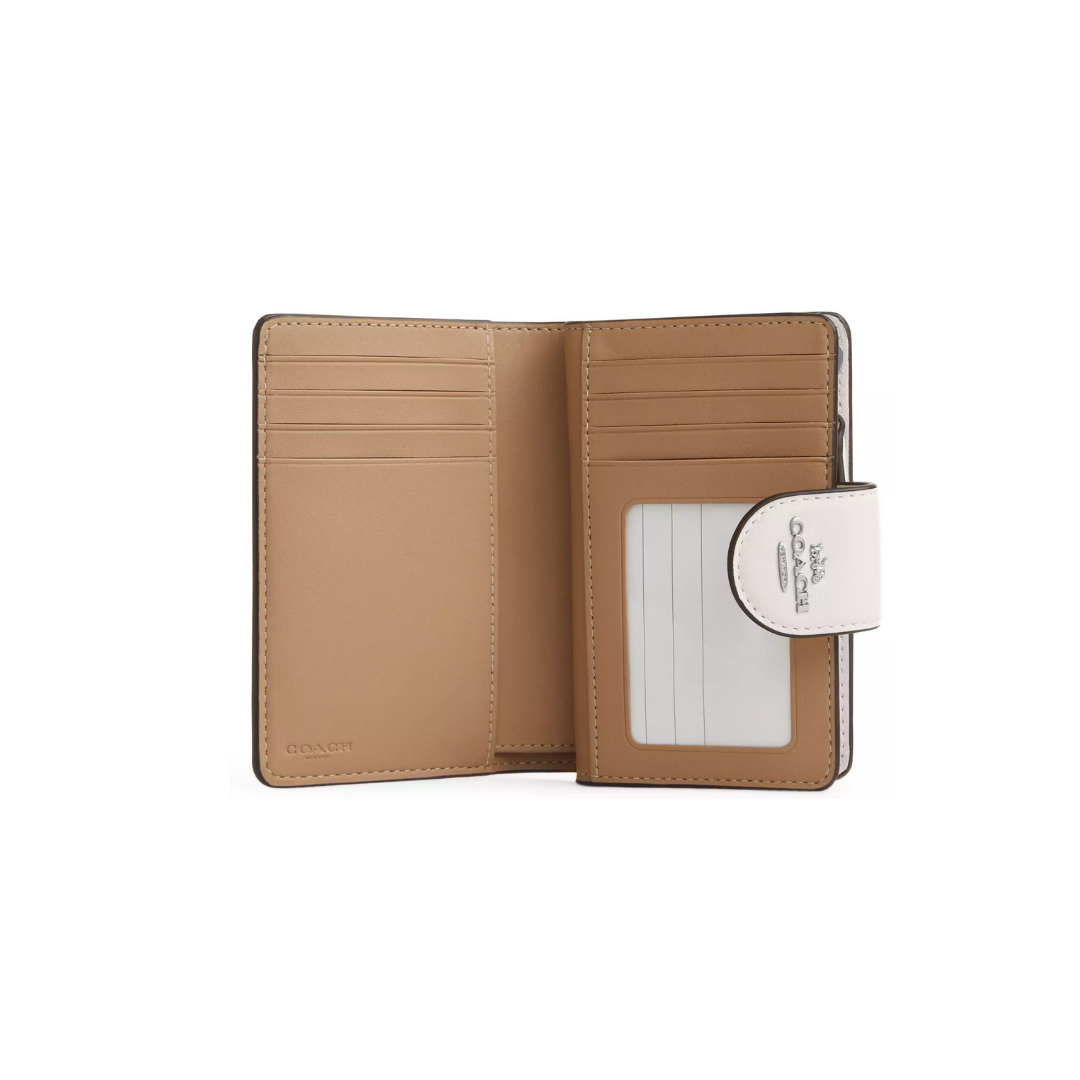 Coach Medium Corner Zip Wallet With Star Print novelty leather Silver by COACH
