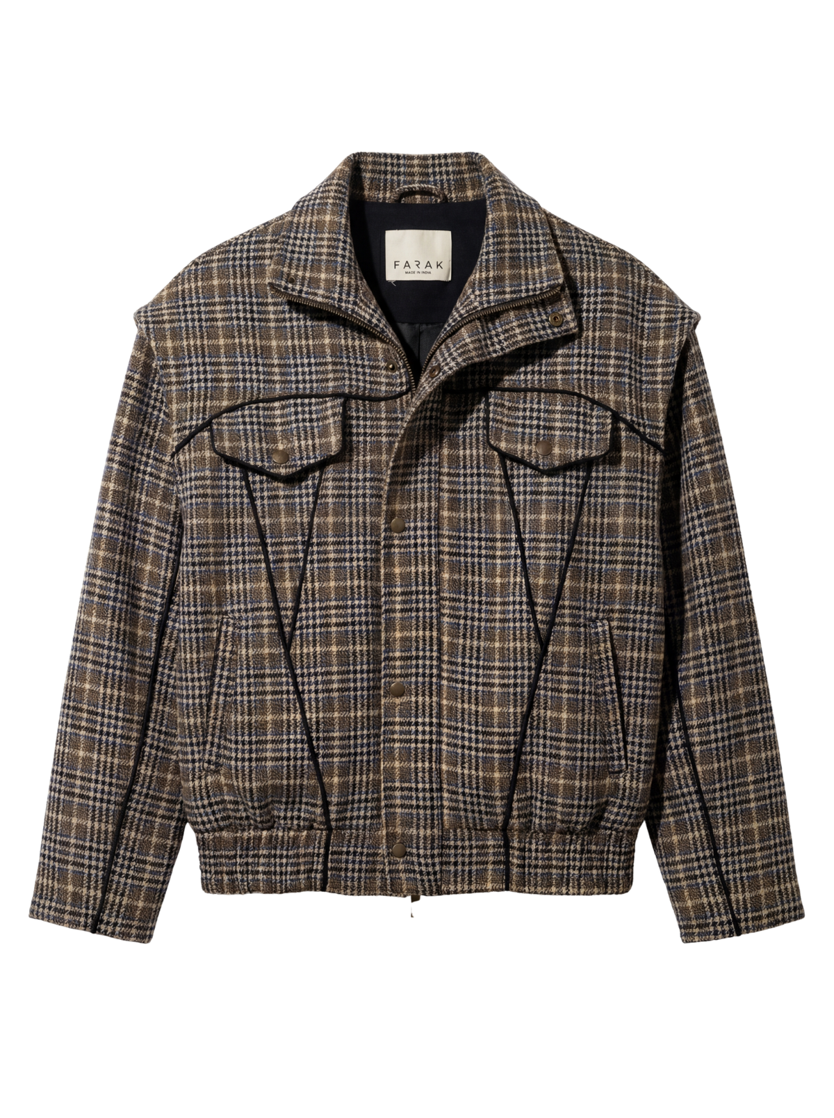 Plaid Bomber Jacket by FARAK