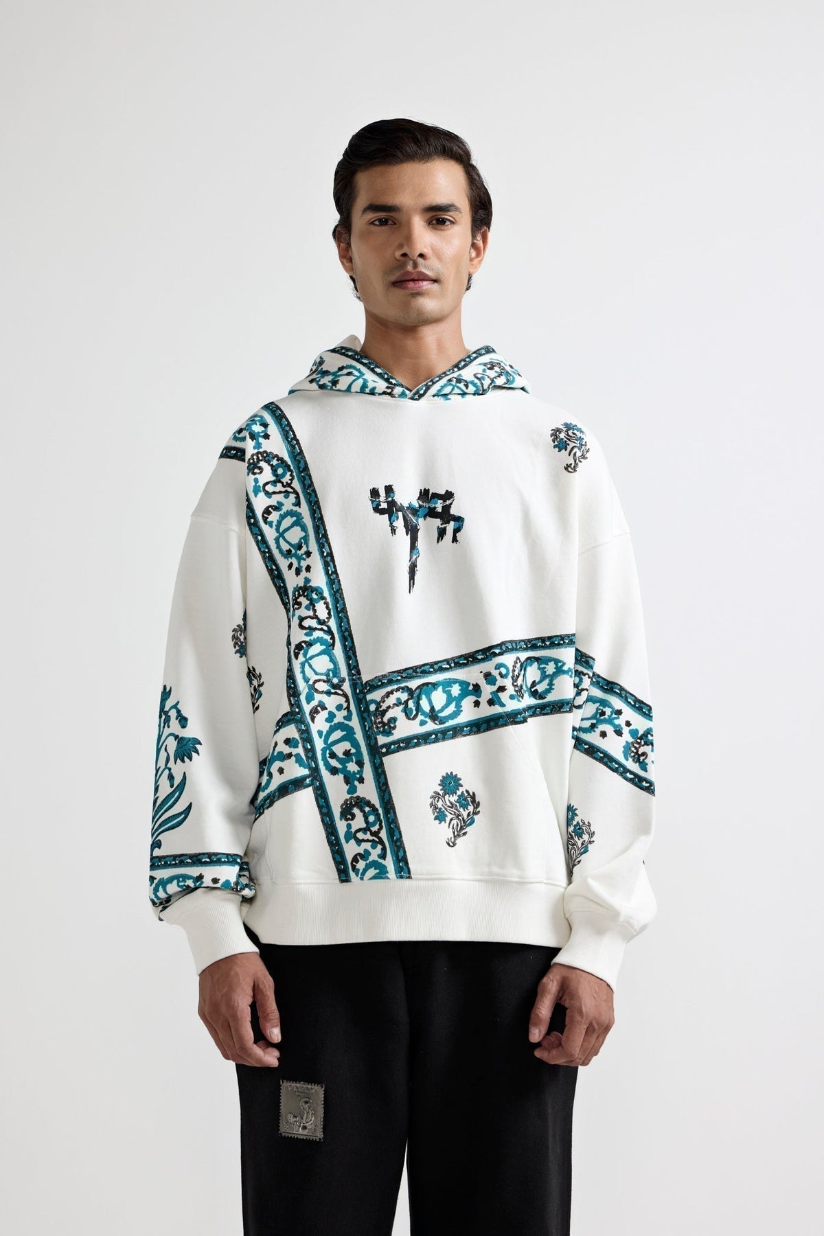 "Cosmic" Blockprint Hoodie by FARAK