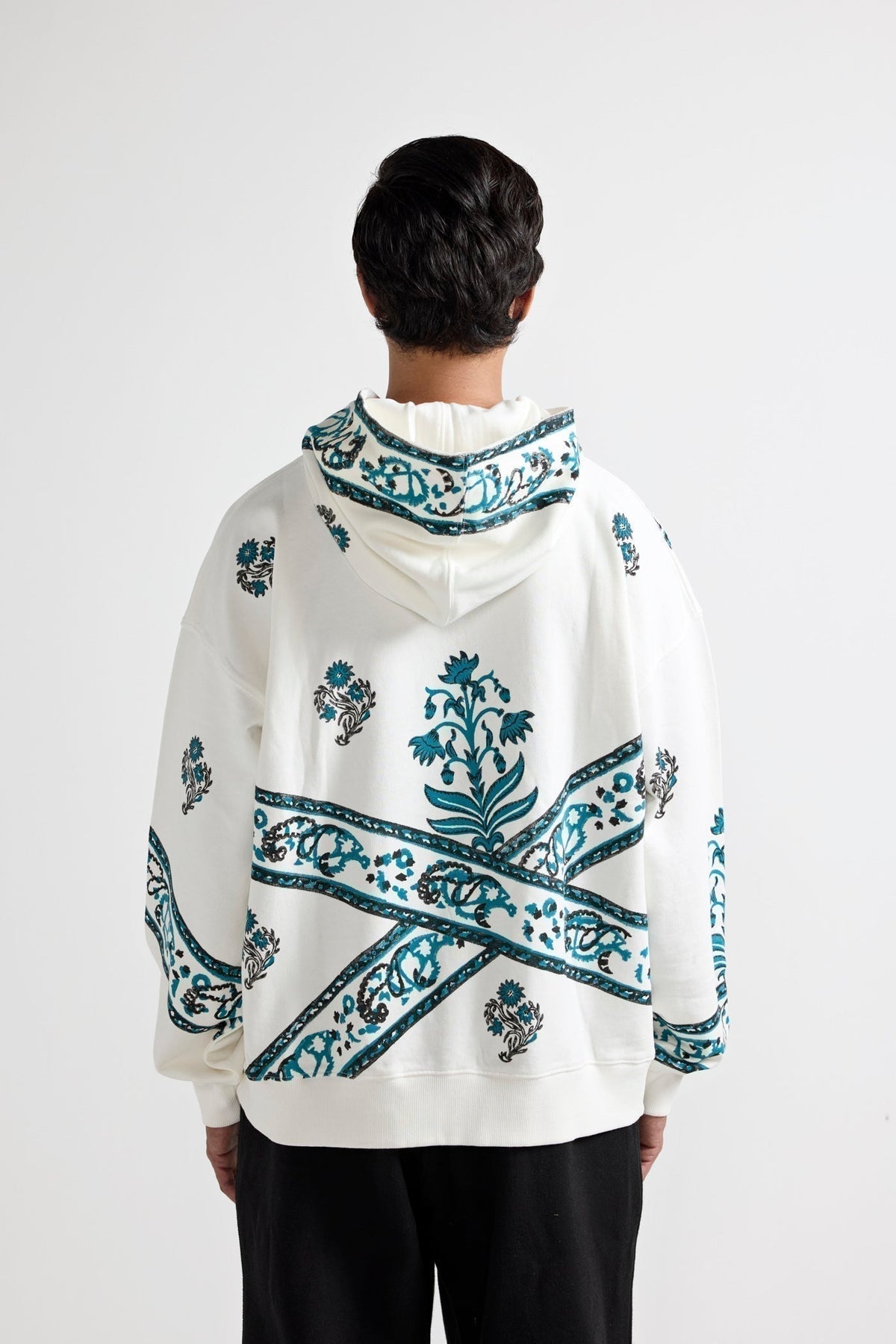 "Cosmic" Blockprint Hoodie by FARAK