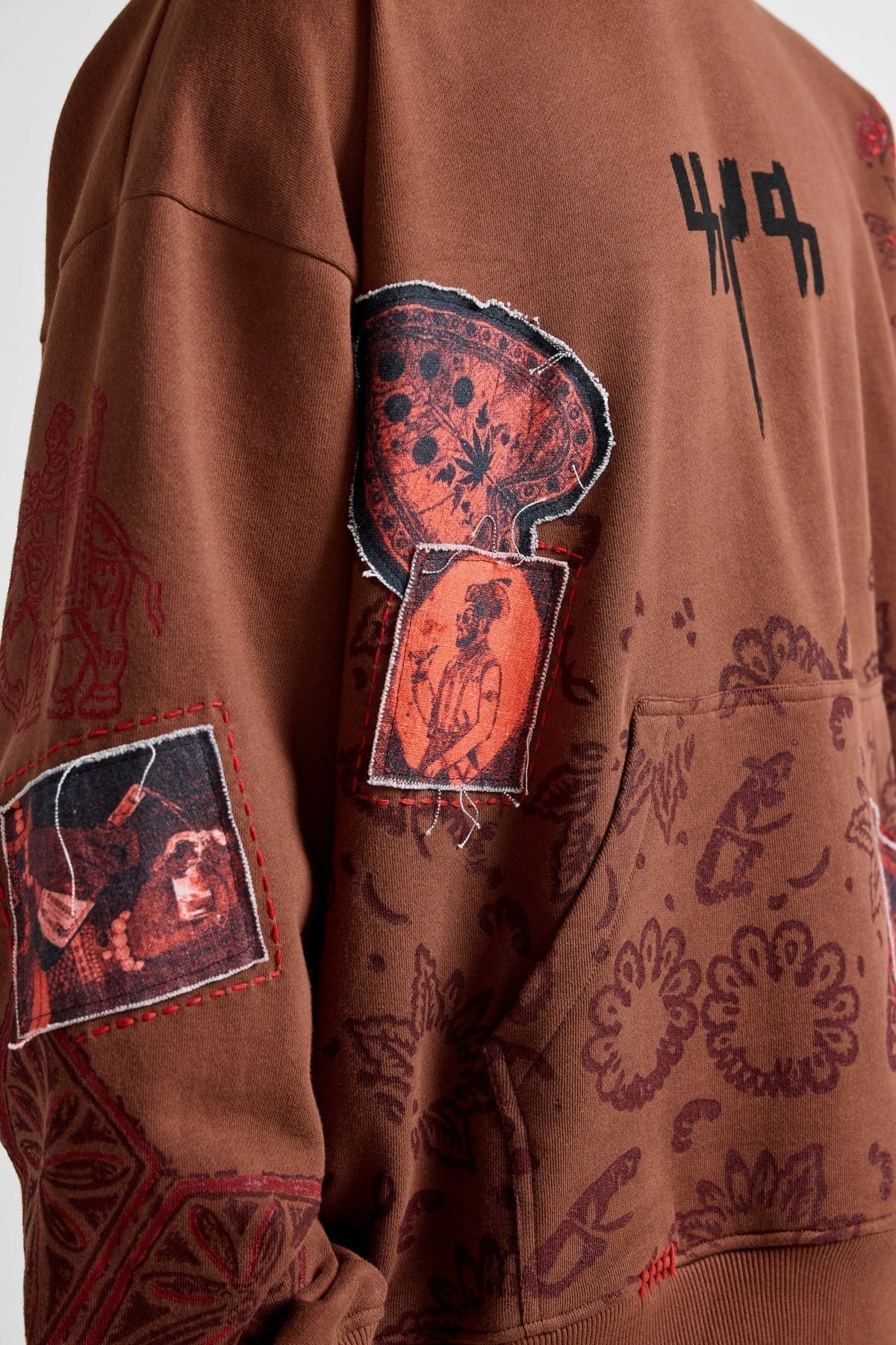 "Mehfil" Block-Printed Hoodie by FARAK