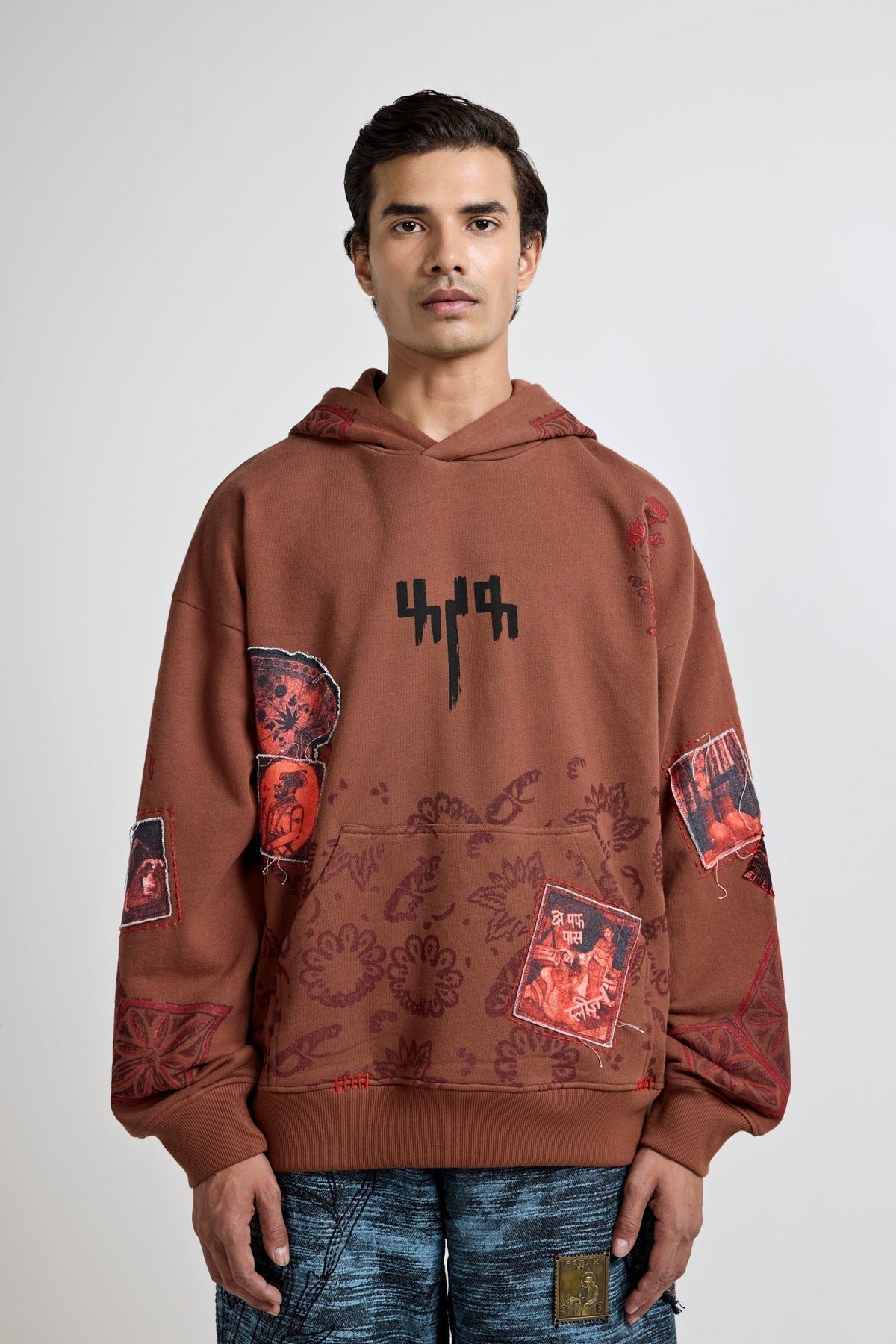 "Mehfil" Block-Printed Hoodie by FARAK