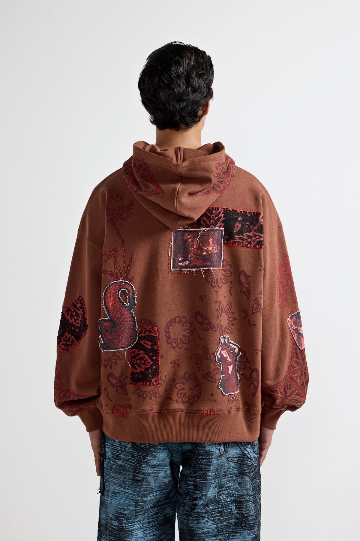 "Mehfil" Block-Printed Hoodie by FARAK