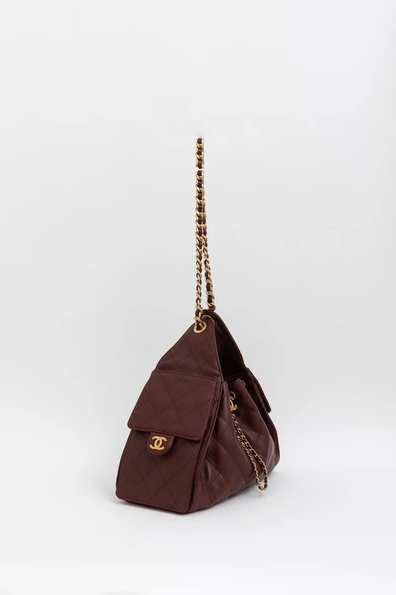 Chanel 25 Small Handbag – Burgundy - Zeuskicks
