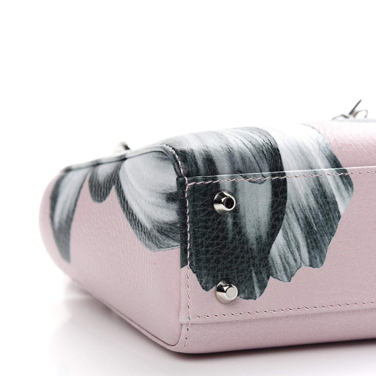 Christian Dior Deerskin Floral Printed Mini Lady Dior – Pink