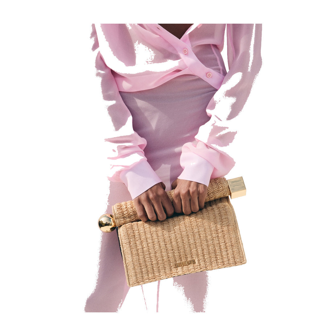 jacquemus The Rond Carré clutch Natural/Black by jacquemus