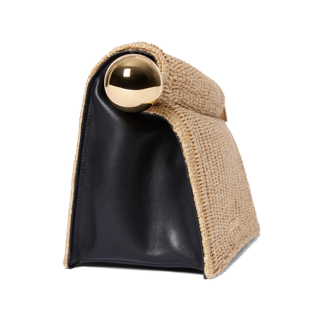 jacquemus The Rond Carré clutch Natural/Black by jacquemus