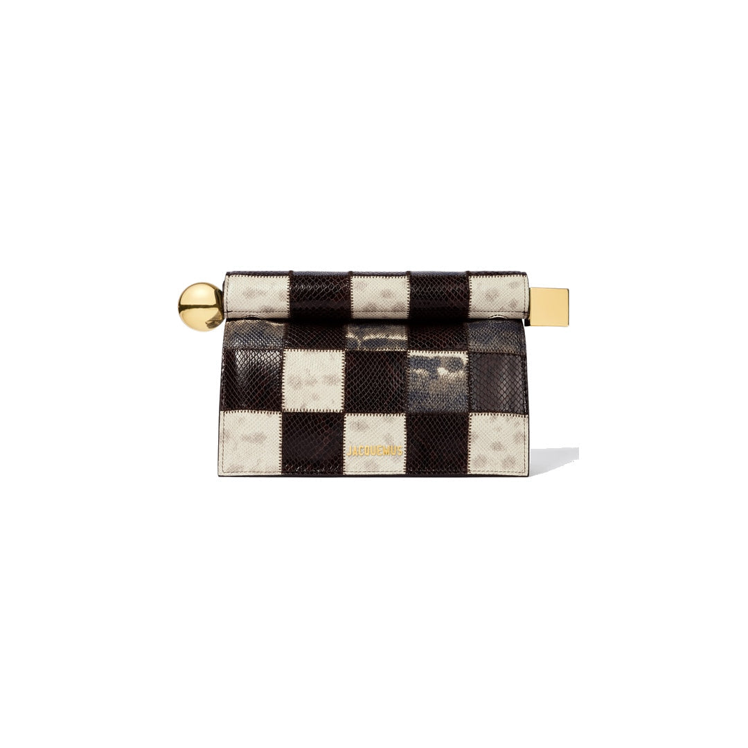jacquemus The Rond Carré clutch Multi-Brown/Beige by jacquemus
