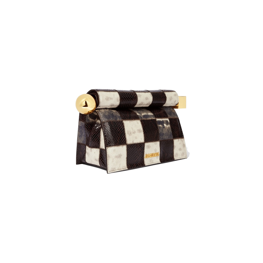 jacquemus The Rond Carré clutch Multi-Brown/Beige by jacquemus