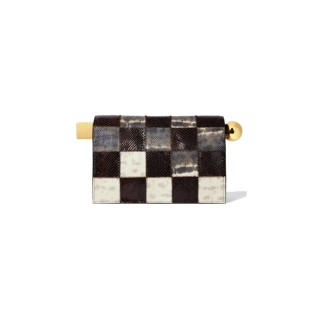 jacquemus The Rond Carré clutch Multi-Brown/Beige by jacquemus