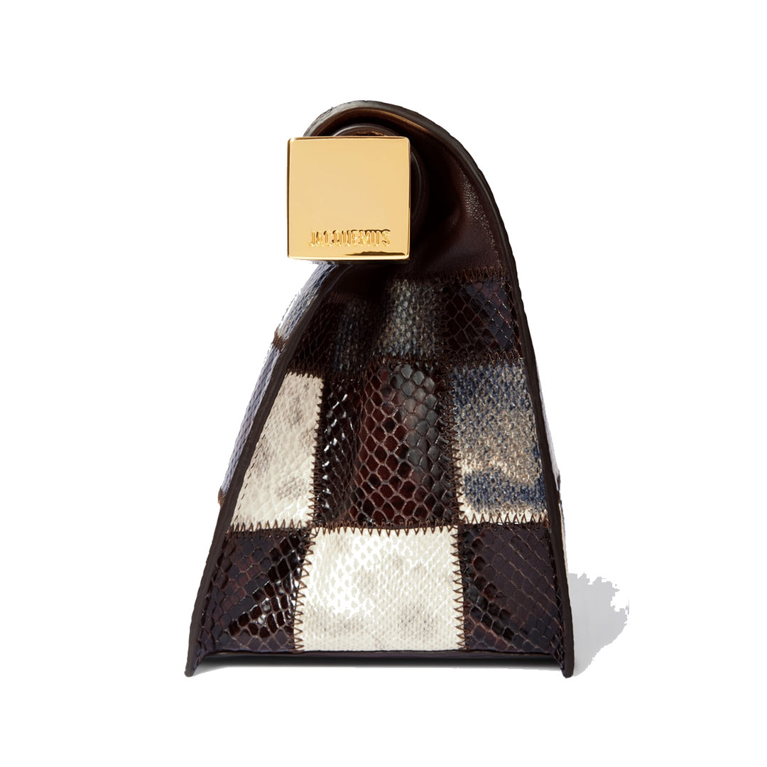 jacquemus The Rond Carré clutch Multi-Brown/Beige by jacquemus