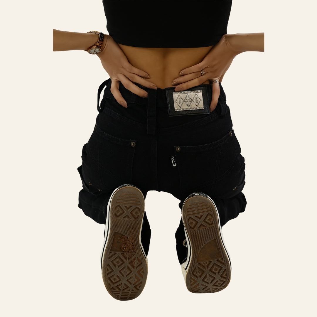 Women's Black Jeans - Gold Rush by Old Gene