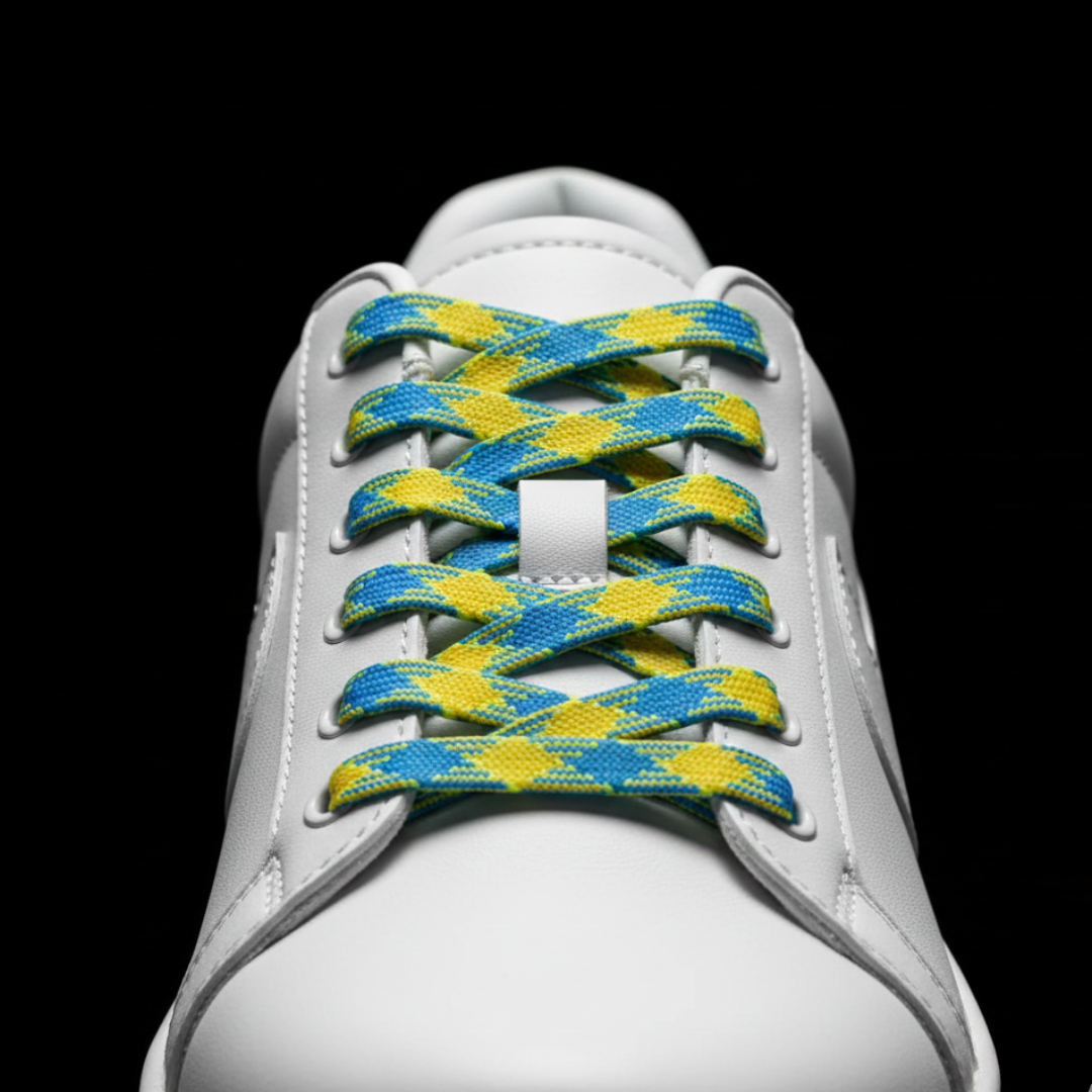 Sour Diesel Patterned Flat Laces | Best for Nike, Jordan & Hoka by KNOTTY by KNOTTY