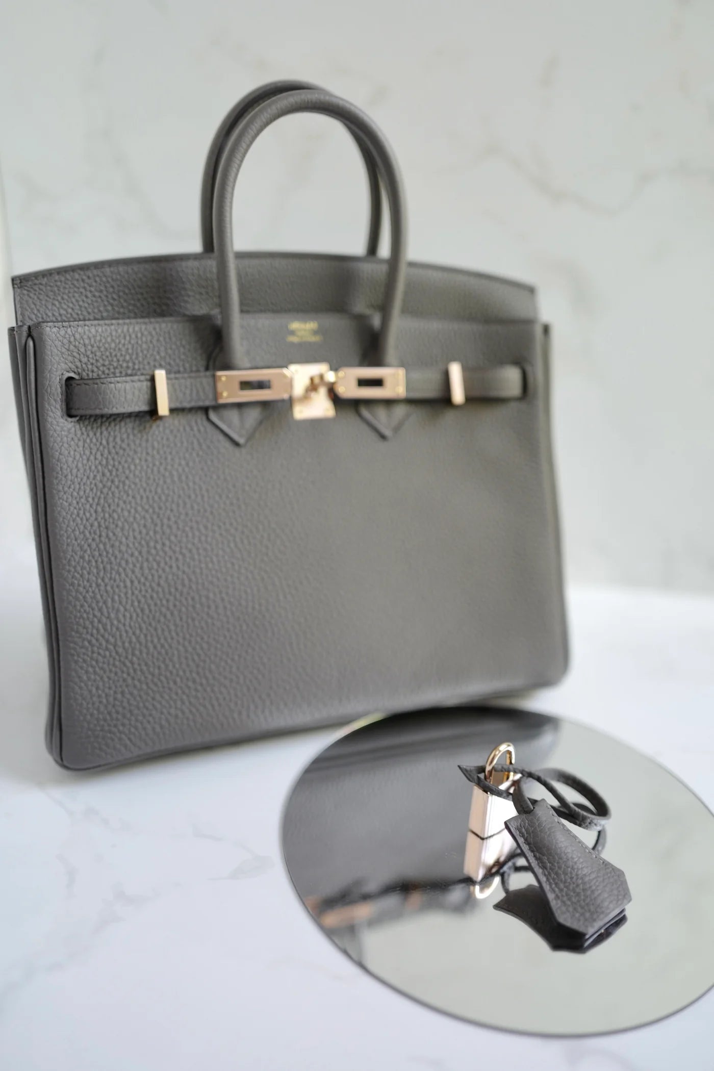 Hermès Birkin 25 – Gris Etain Togo Leather with Rose Gold Hardware (BNIB)