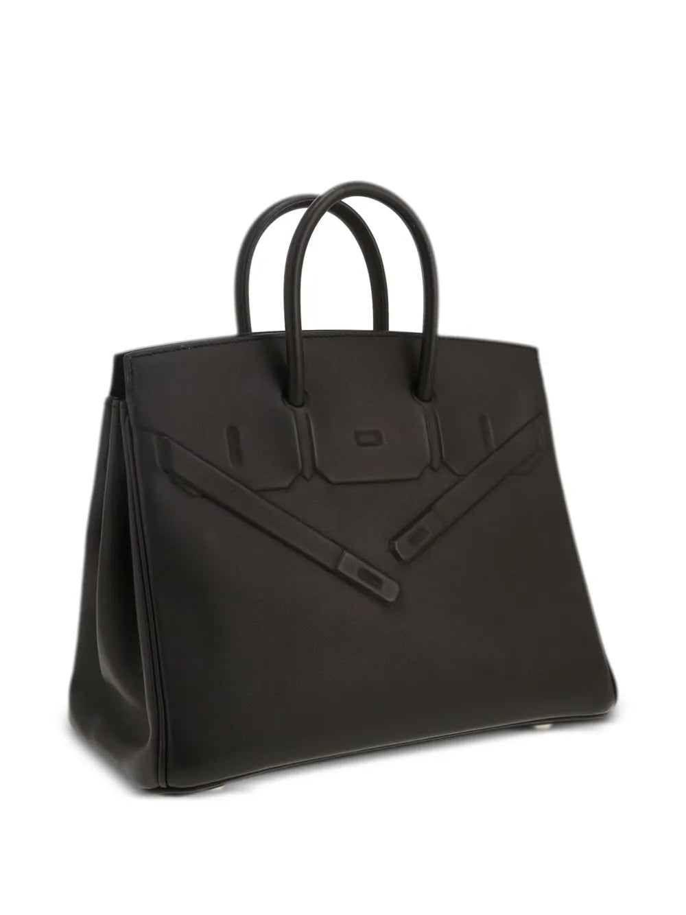 Hermès Birkin Shadow – Black Evercalf with Palladium-Tone Hardware