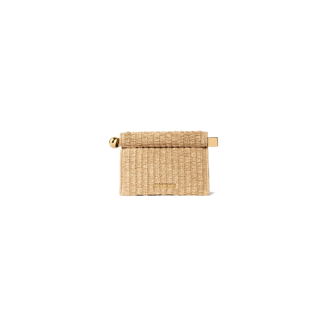 jacquemus The small Rond Carré clutch Natural/Black by jacquemus