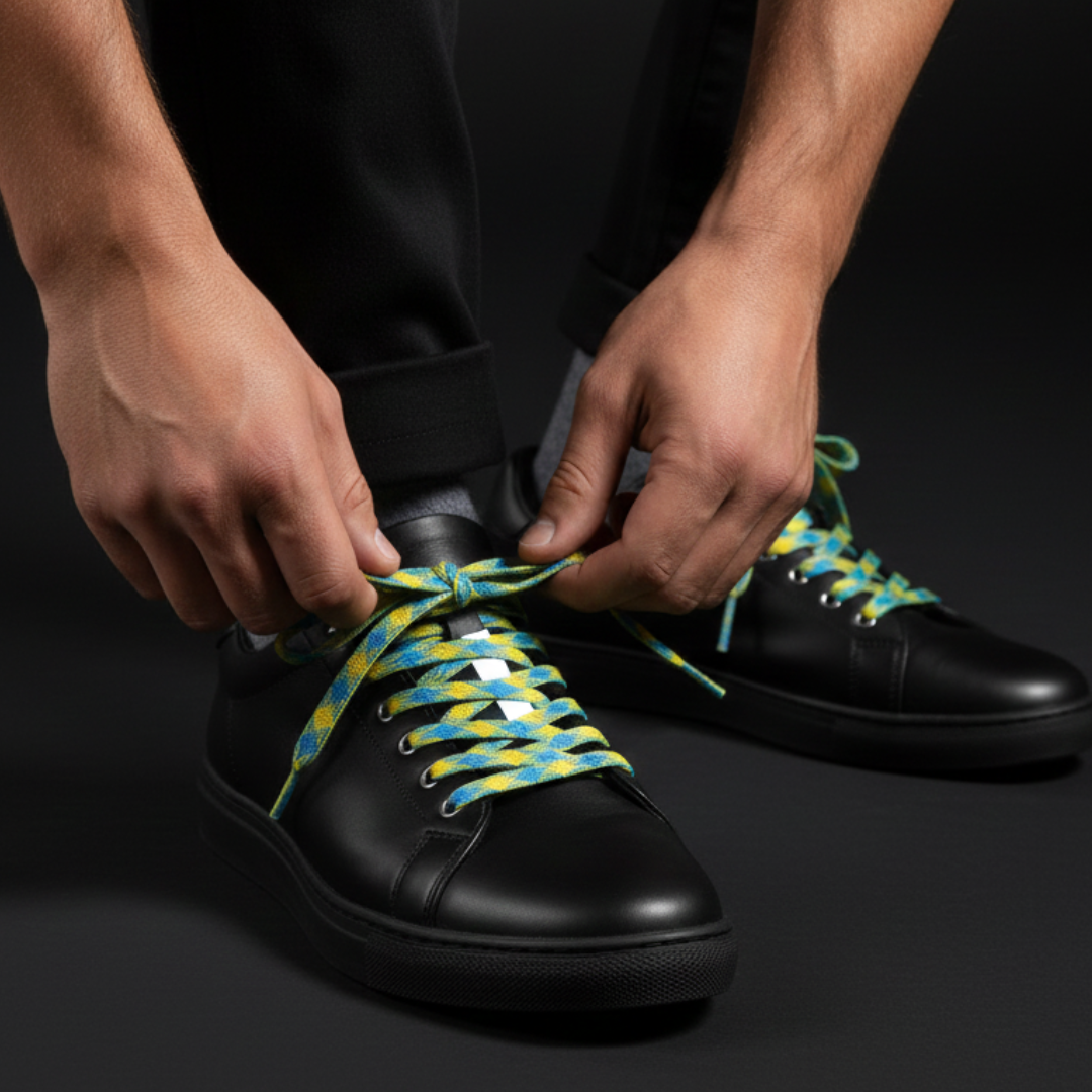 Sour Diesel Patterned Flat Laces | Best for Nike, Jordan & Hoka by KNOTTY by KNOTTY