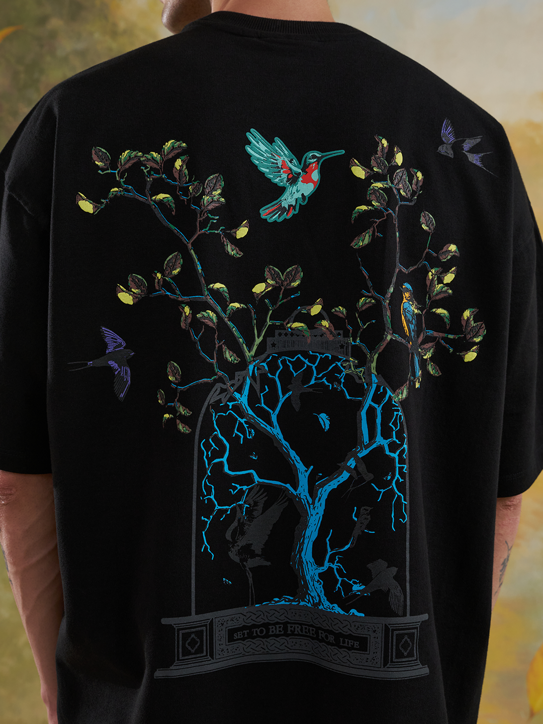 Set Free Tee Black by DEADBEAR