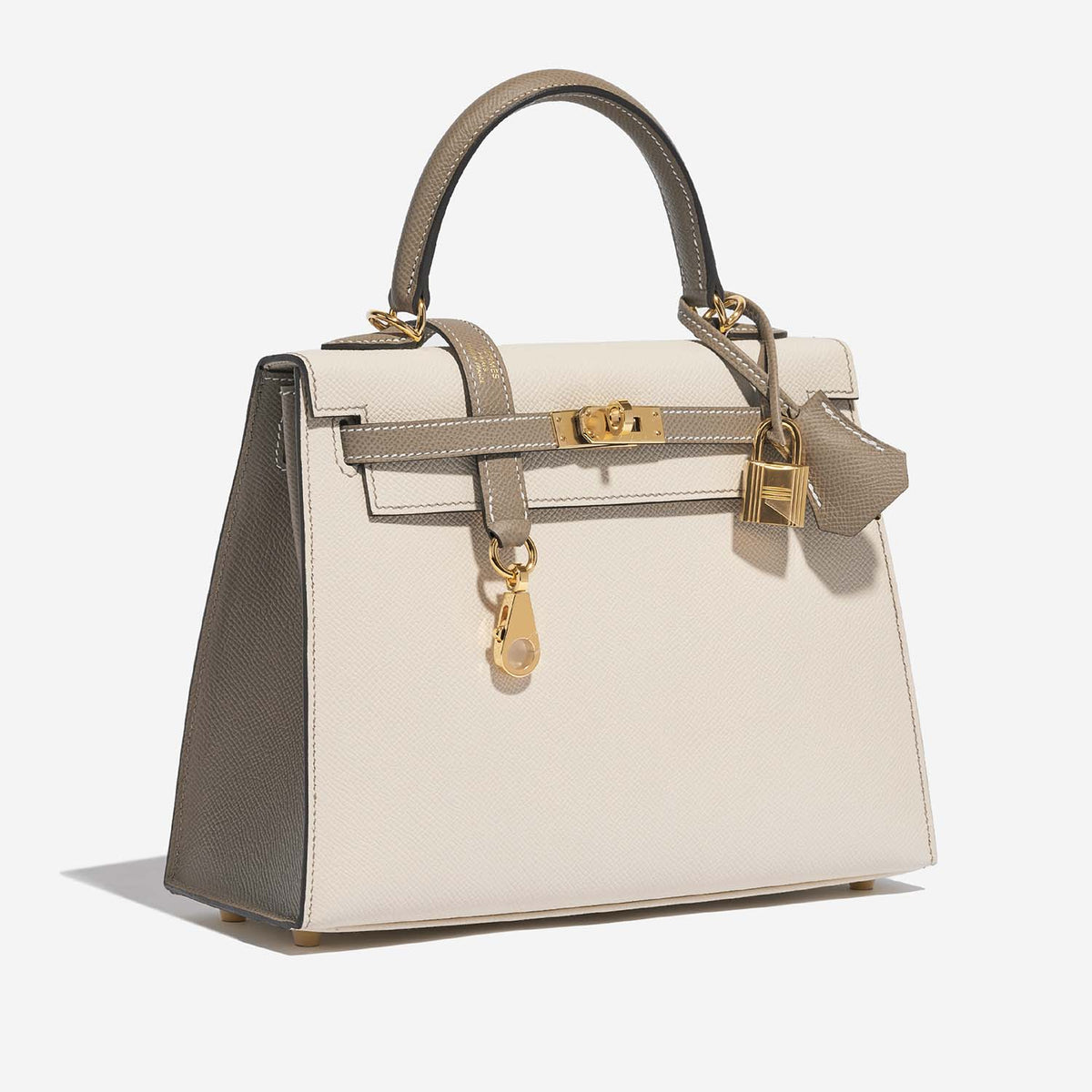 Reference only, different item: Hermes Kelly HSS 25 Epsom Craie / Gris Asphalte; website photo 6